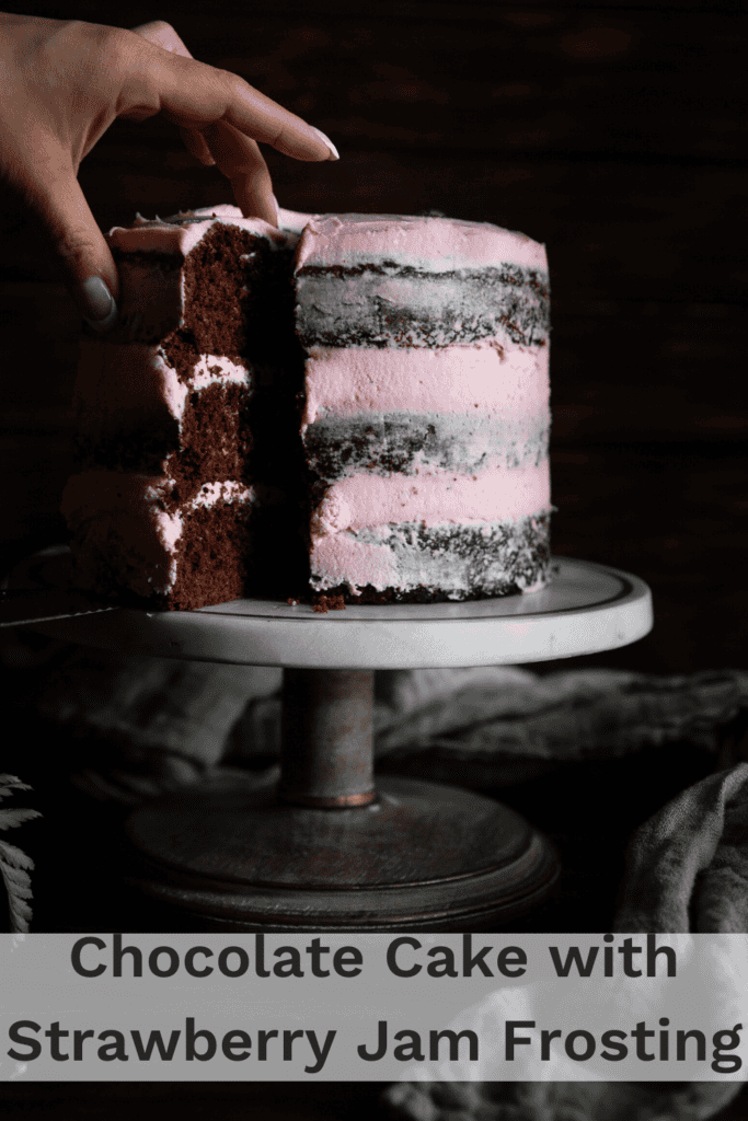 Chocolate Cake With Strawberry Jam Frosting The Korean Vegan