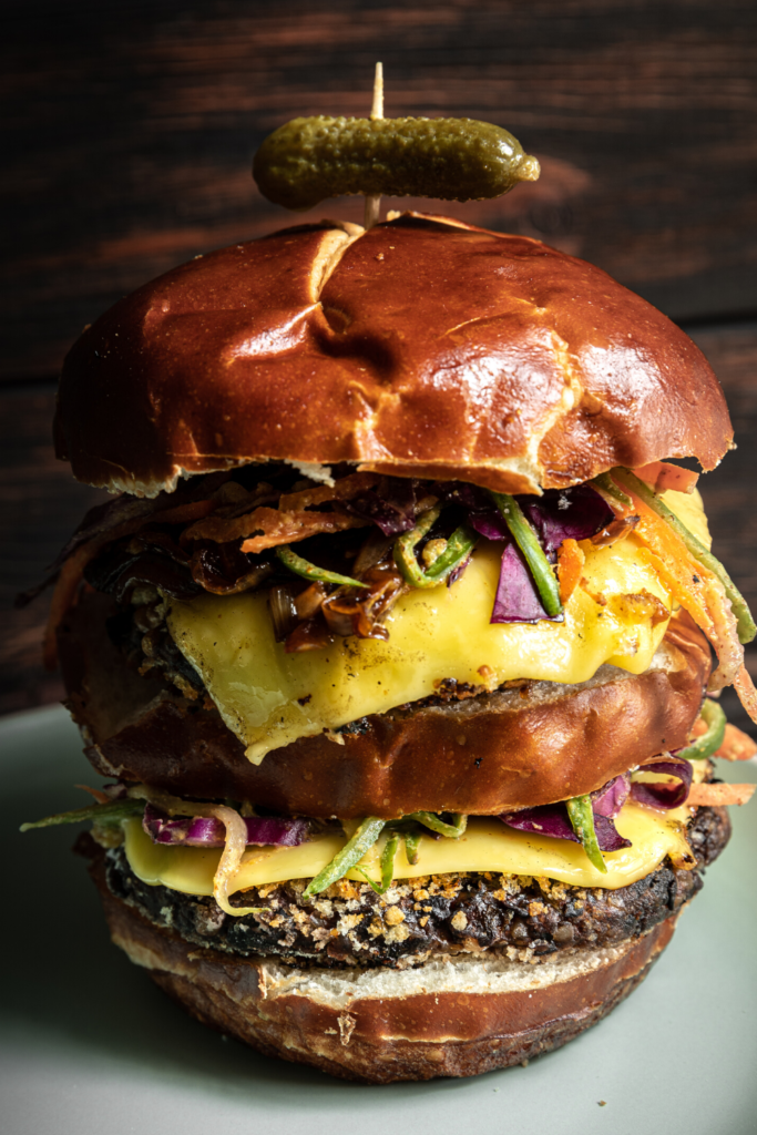 black-bean-buger-korean-vegan