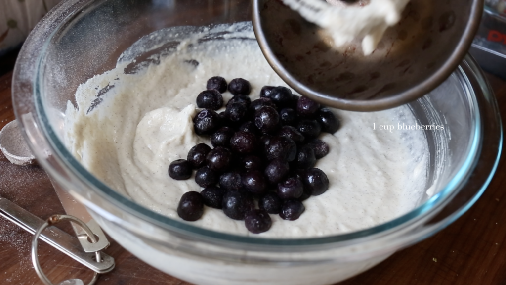 frozen blueberries to pancake batter