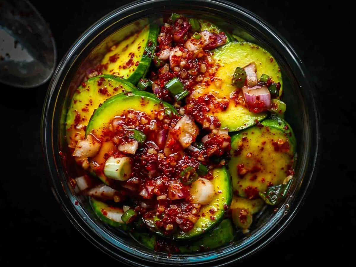 Korean Zucchini Kimchi.
