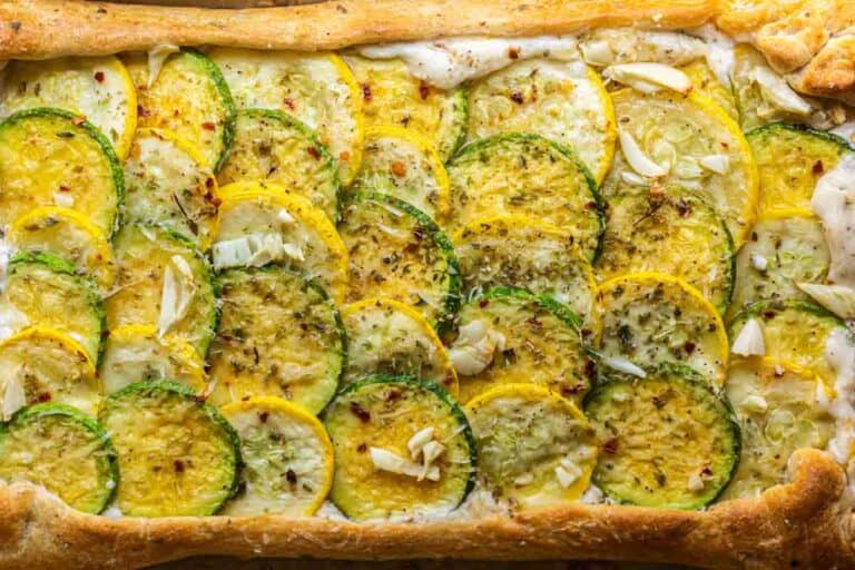 hero image of zucchini tart