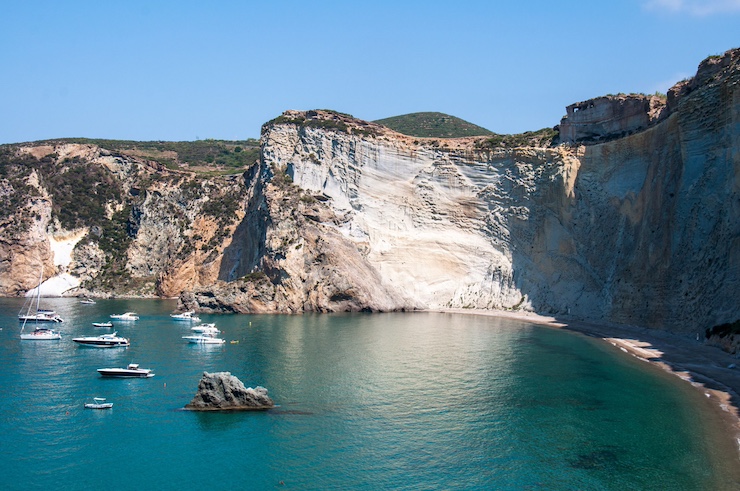 View from the Chaia di Luna Hotel on the island of Ponza.