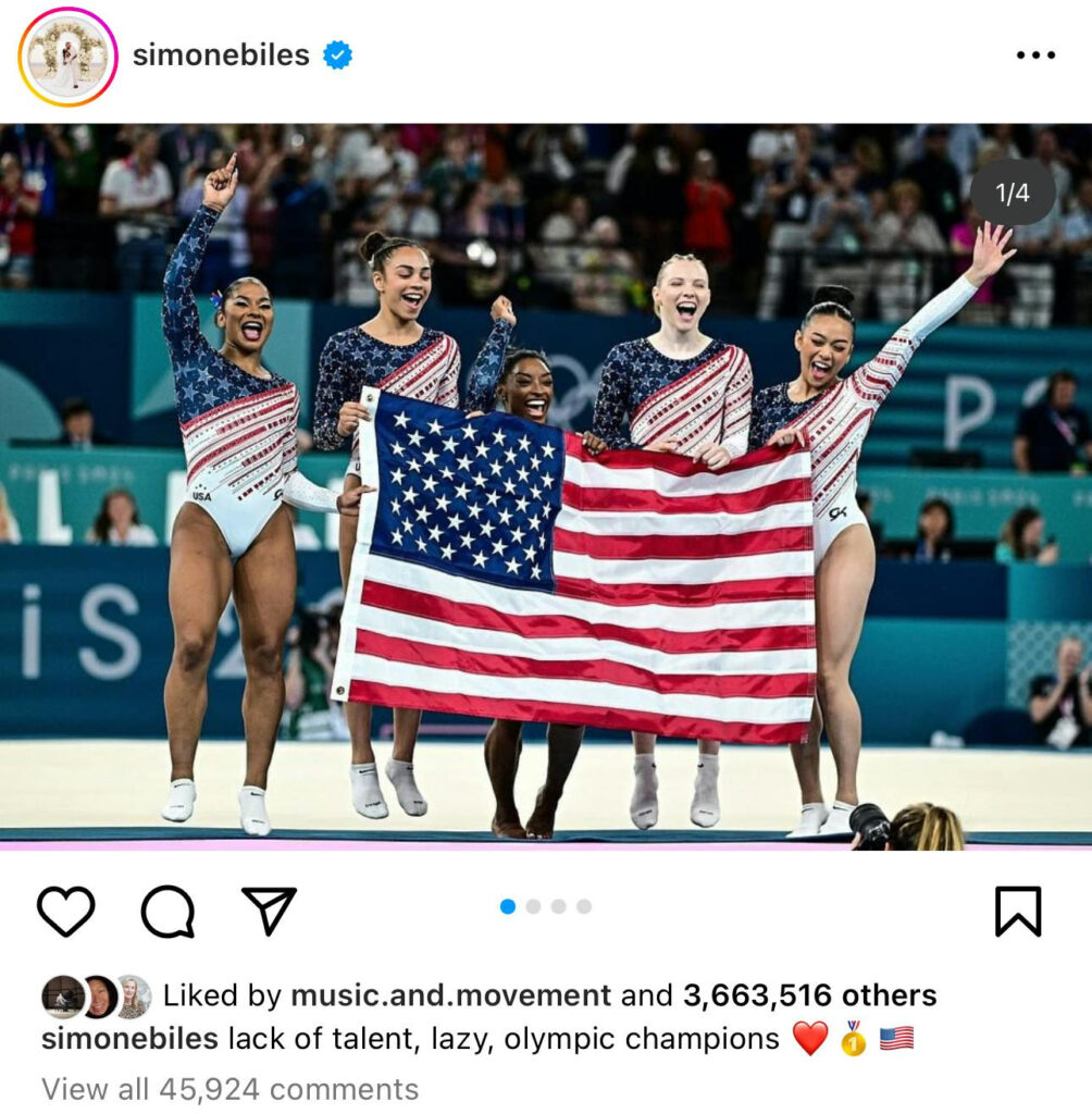 Simone Biles Instagram Post