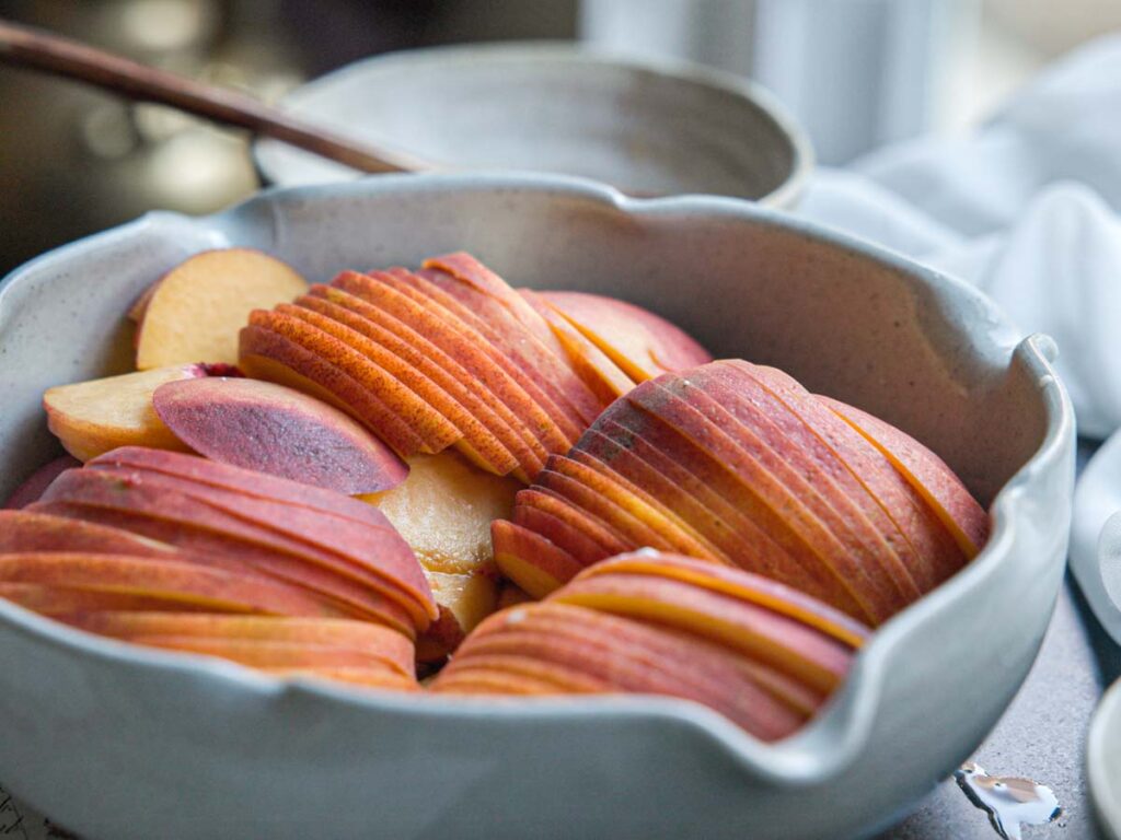 close-up-shot-of-peach-slices-for-peach-galette