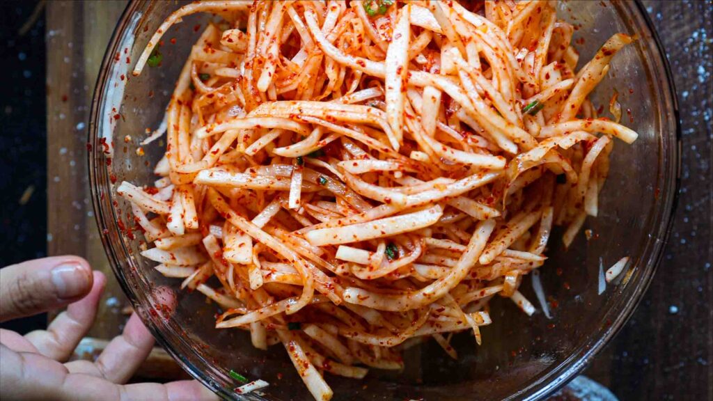 hero image of korean radish salad