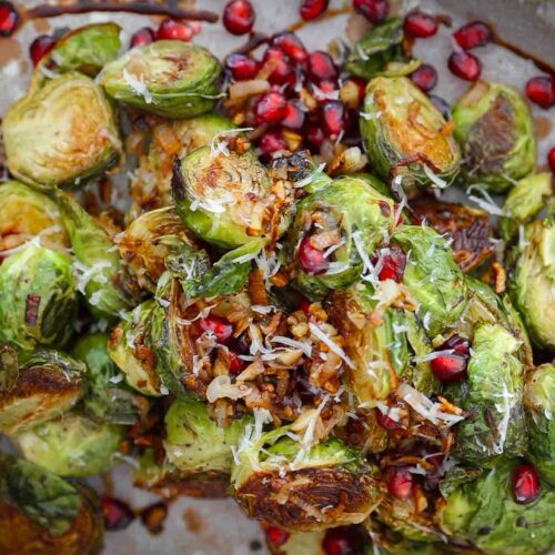 hero image of roasted brussels sprouts