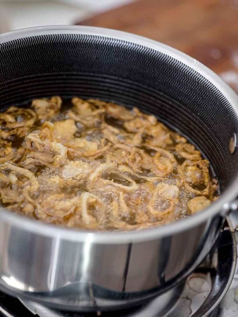 frying shallots