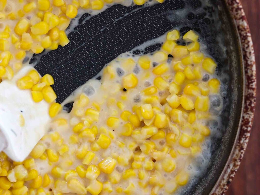 finished creamed corn