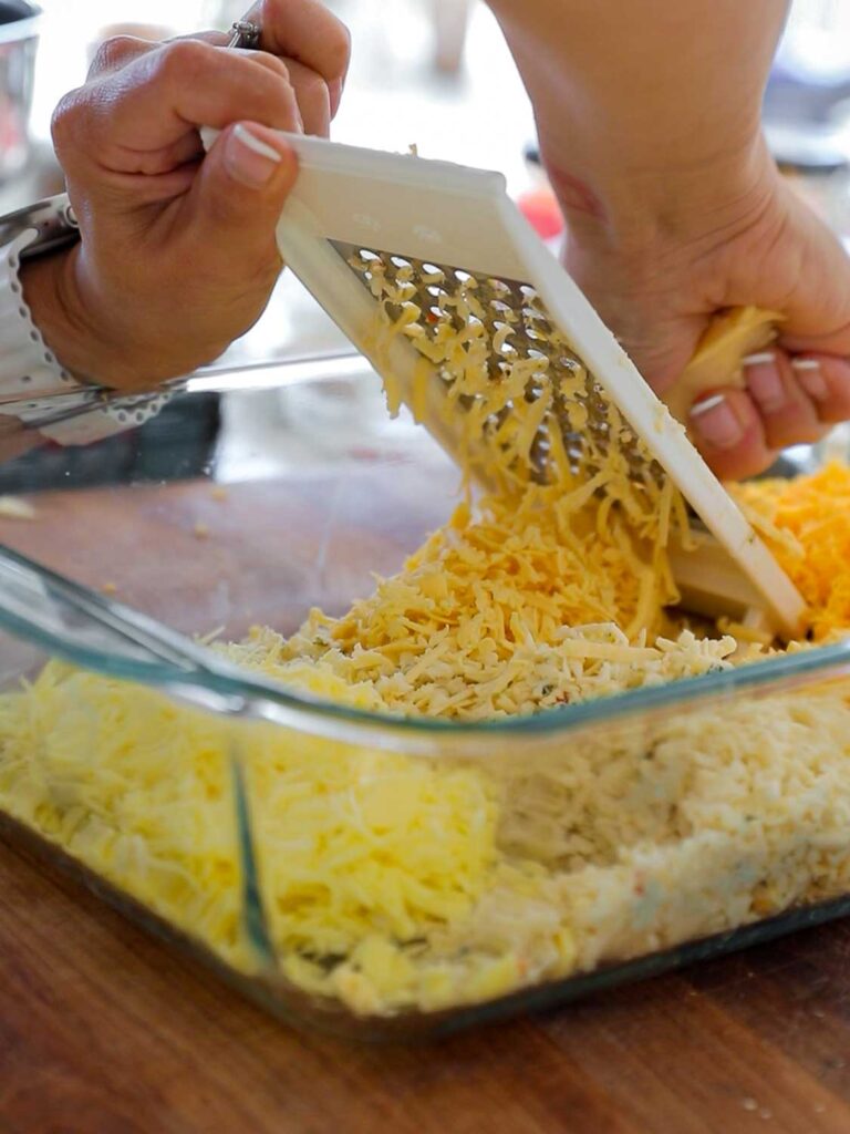 grating vegan cheese