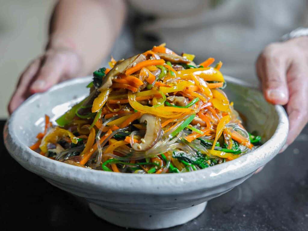 beautiful image of vegetarian japchae