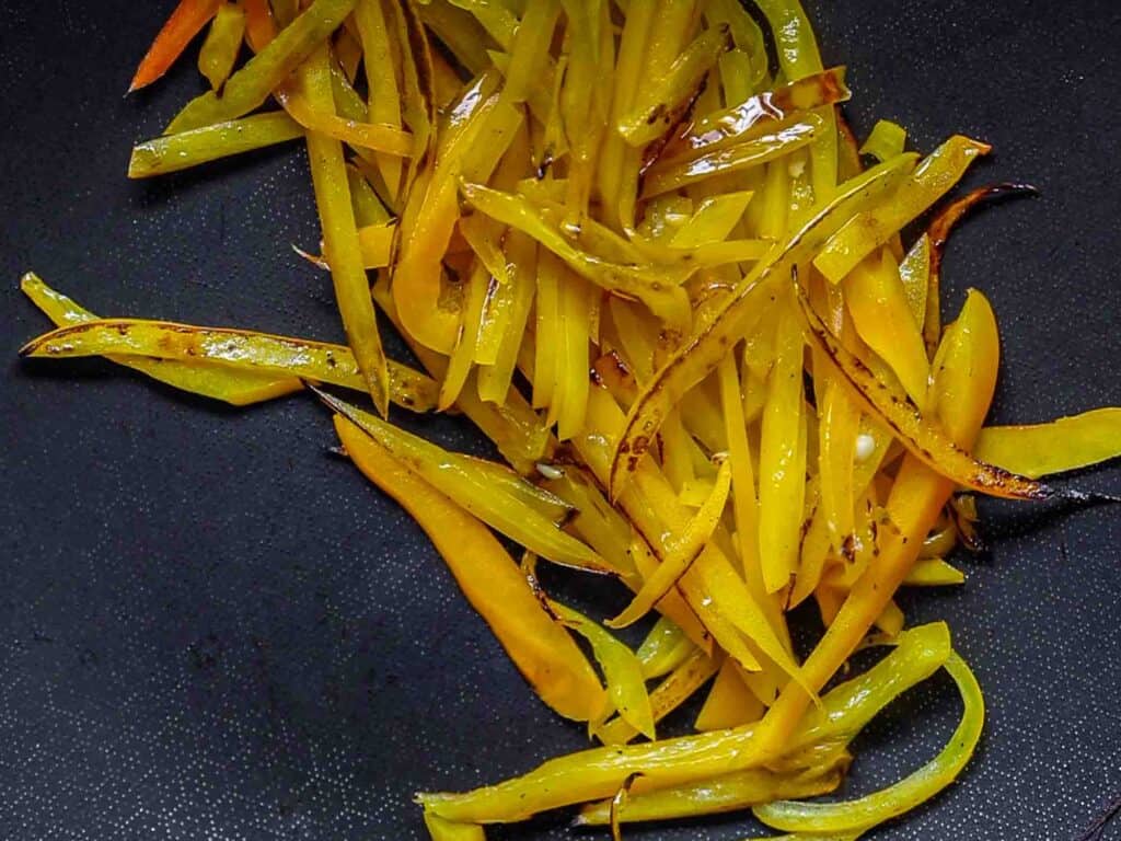 sauteed yellow bell pepper