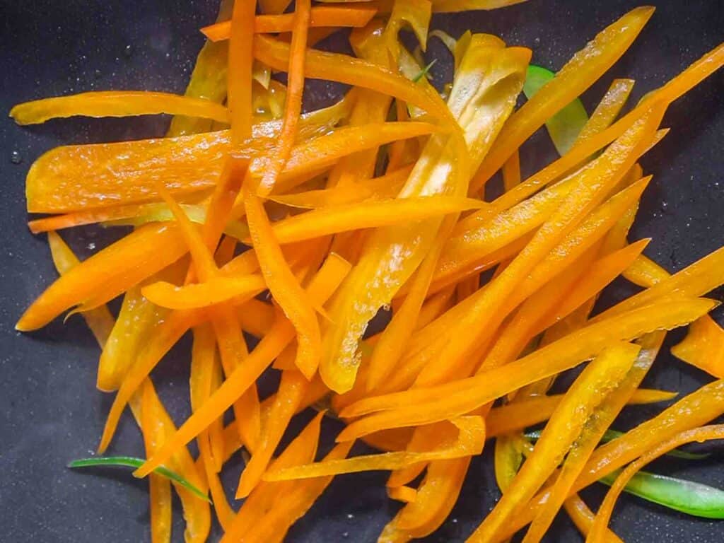 sauteed orange bell pepper