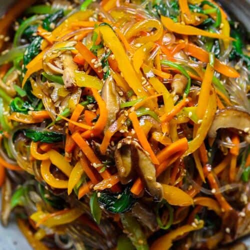 hero image of vegetarian japchae